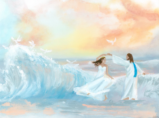 "Divine Dance of Grace" (Brunette Version) Giclee Art Print